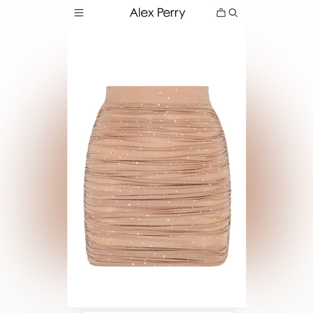 Alex Perry crystal-embellished ruched Skirt